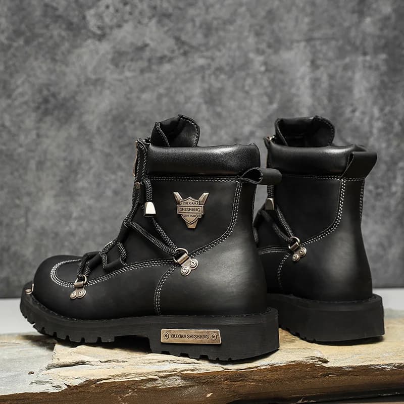 Stivali da neve foderati in peluche antiscivolo impermeabili invernali da uomo 2025 Scarpe casual da trekking all'aperto Stivale caldo e confortevole