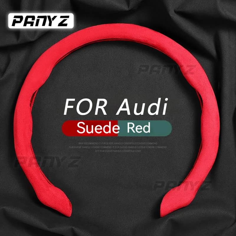 Pelle scamosciata per auto per Audi A6 C6 A3 8P A4 B8 A5 Q5 2009 2010 2011 2012 2013 2014 coprivolante Summer Sweat-absorbin