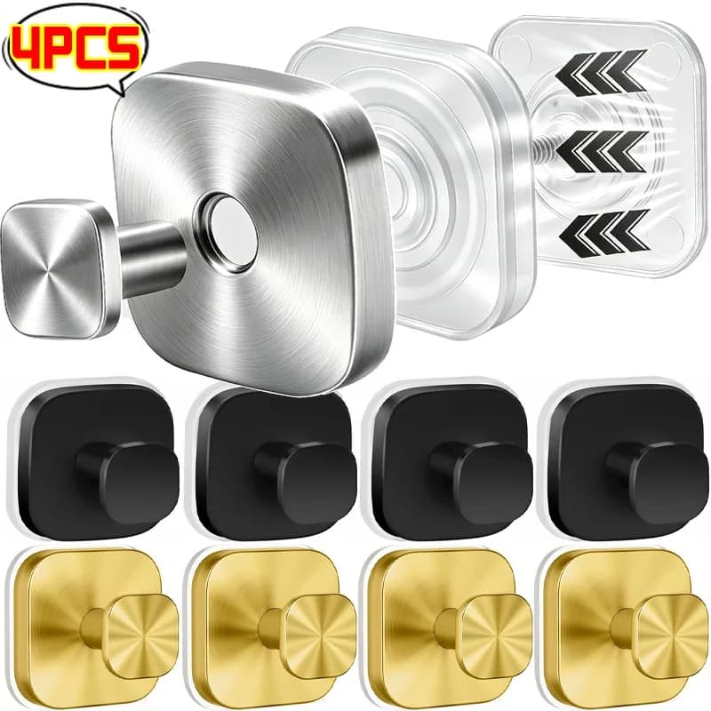 4-1Pcs Vacuum Suction Cup Hooks Punch Free Bath Sucker Hook Household Bathroom Kitchen Suction Cups Storage Hanger Accessories