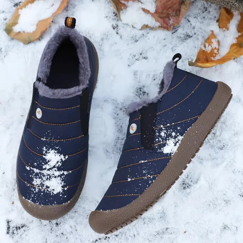 Stivali invernali da uomo Scarpe casual nere Scarpe da passeggio calde e antiscivolo Suole in gomma per esterni 2025 Comodi stivali da neve per donna