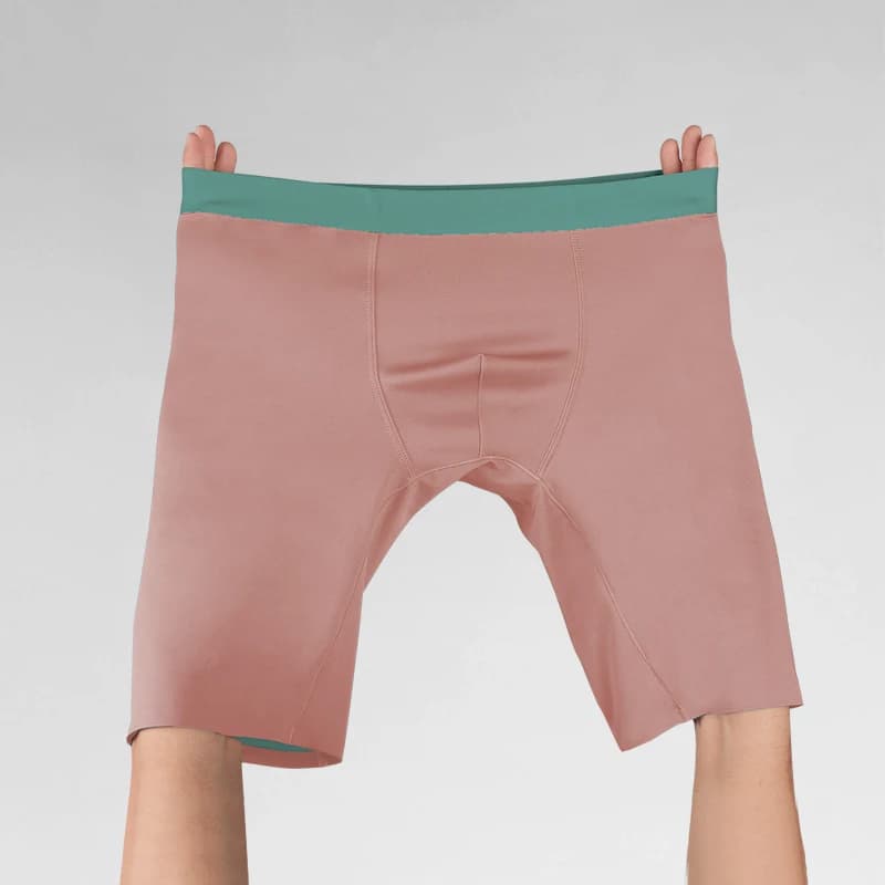Intimo sportivo da uomo per allungamento delle gambe e guadagno di peso, boxer antibatterici, pantaloncini anti-sfregamento a quattro angoli da uomo