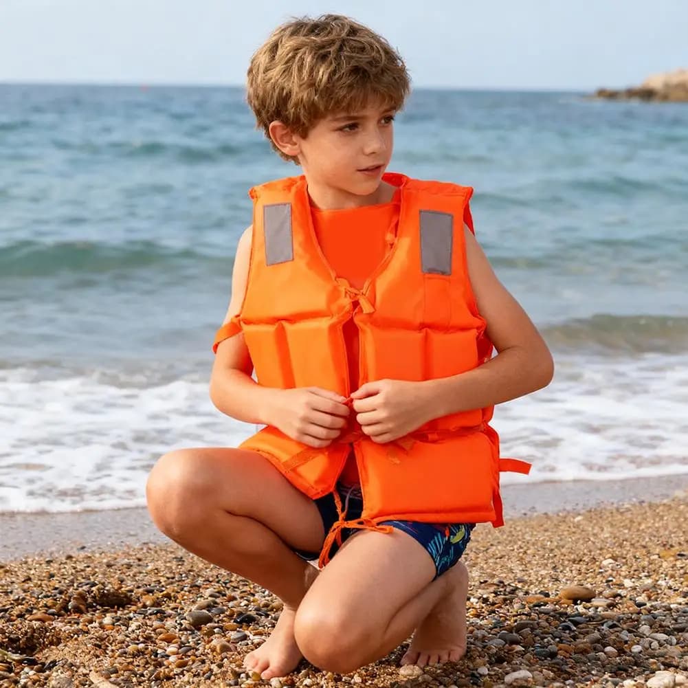 Giubbotto di Salvataggio Universale per Bambini e Ragazzi, Giacca Galleggiante per Sport Acquatici, Nuoto, Canottaggio, Sci, Nautica e Drifting
