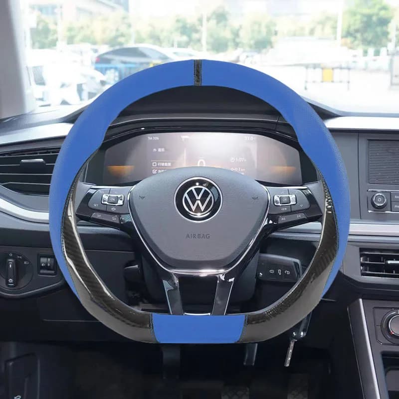Carbon Fiber Leather Cover for VW Volkswagen POLO MK6 AW 2018 - 2023 2012 2013 2014 2015 2016 2024 2025