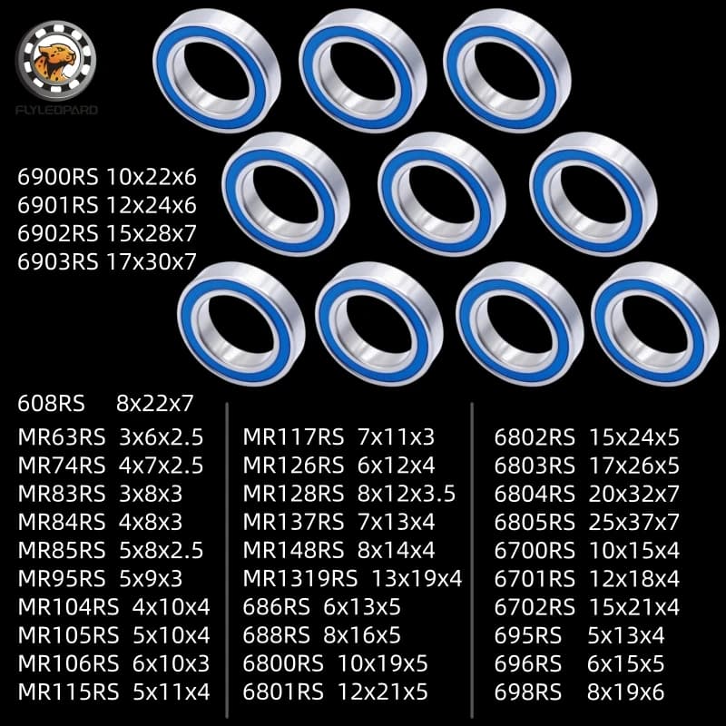 10 Pezzi Cuscinetti 688-2RS 8x16x5mm ABEC-7 per Auto RC Elettriche e Camion, Cuscinetti a Sfera 6700RS 6701RS 6702RS MR105RS MR115RS Sigillati Blu