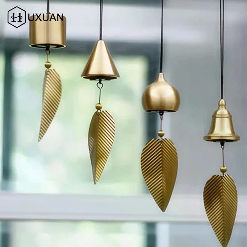 Japanese Wind Chimes Copper Wind Bells Outdoor Yard Garden Hanging Decorations Wind Music Home Decoration Landscape Bell Sound