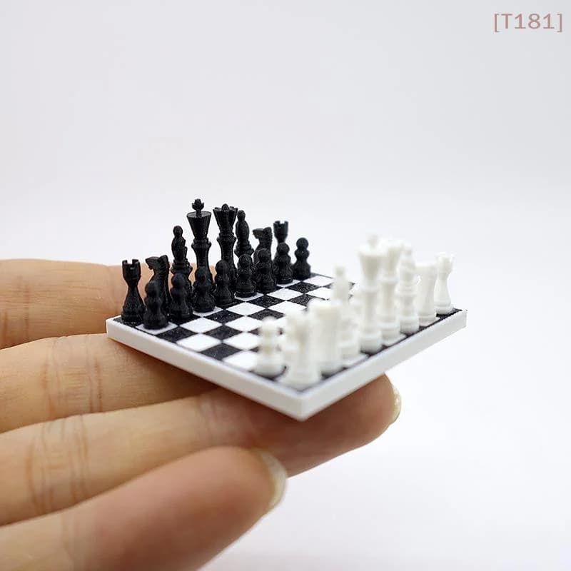 1 Set 1:12 Modello di Scacchiera Internazionale in Miniatura per Casa delle Bambole, Decorazione per Scenari di Vita per Bambini