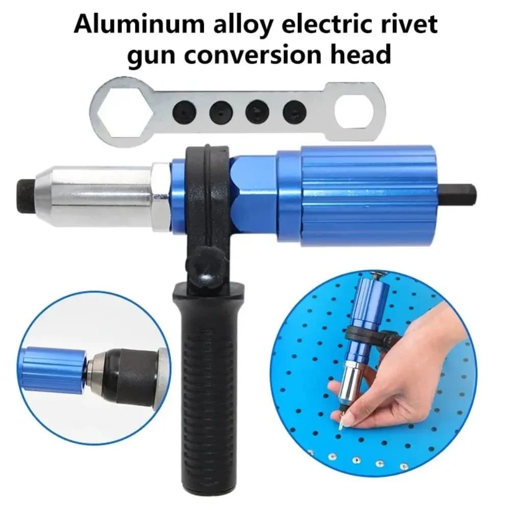 Adattatore per Trapano Elettrico 2.4mm-4.8mm per Rivettatrice, Accessorio per Estrazione Rivetti in Lega di Alluminio, Adattatore di Conversione