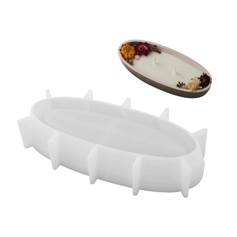 DIY Storage Tray Mold Jewelry Container Resin Casting Mold DIY Holder Mould Simple Boats Tray Mold Easy to Clean