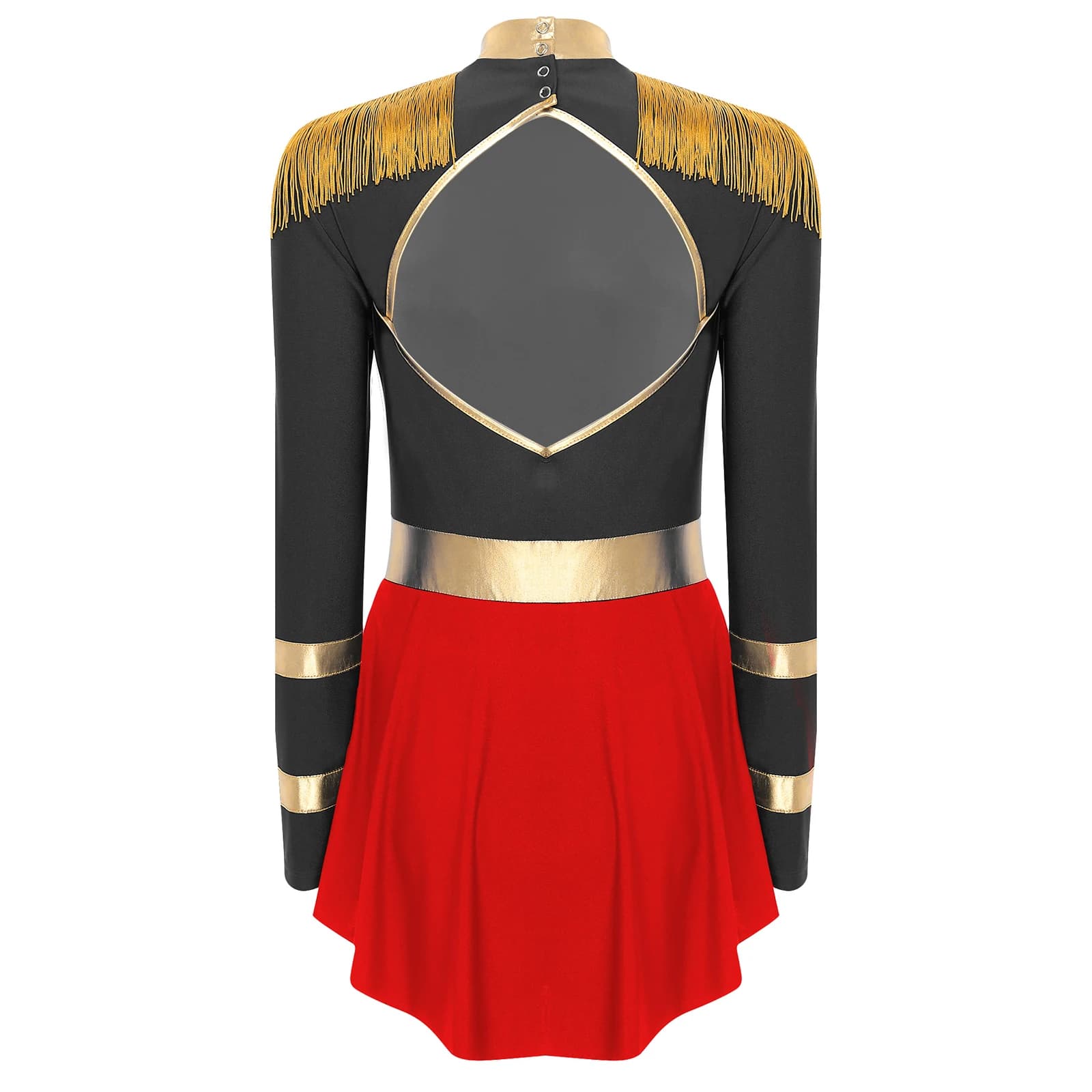 Costume da Donna per Halloween e Carnevale, Abito da Circo per Maga o Mago, Body a Maniche Lunghe, Costume per Feste a Tema e Clubwear