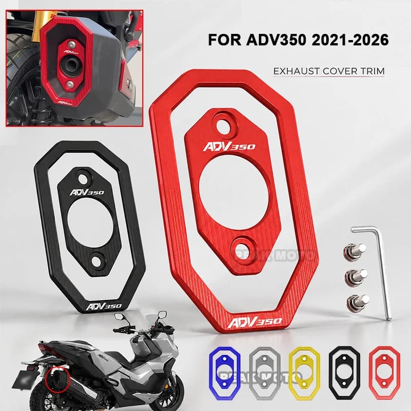 Per Honda ADV 350 ADV350 2021-2025 2026, Copertura Decorativa in Alluminio CNC per Scarico Moto, Protezione Terminale di Scarico