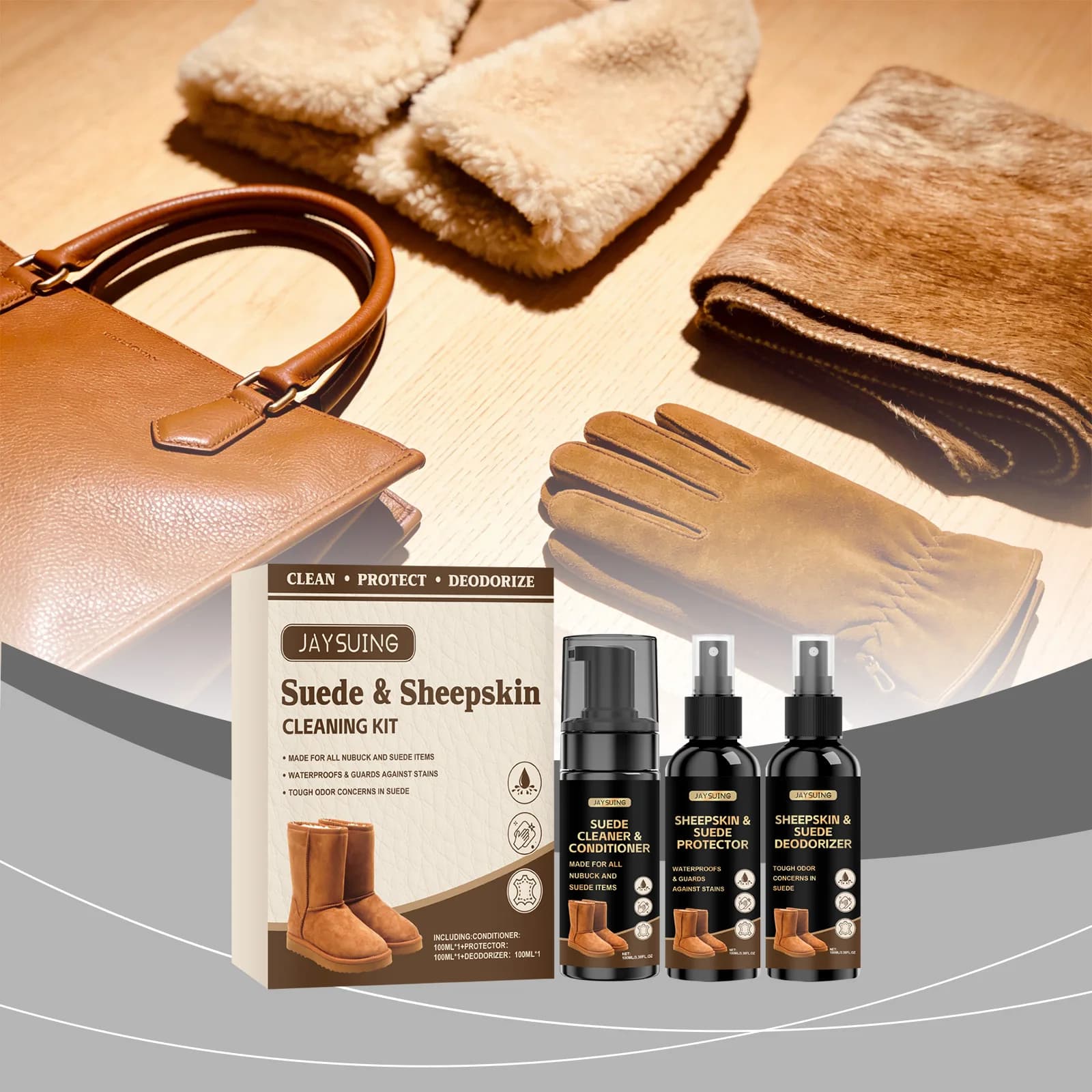 Kit per la Cura delle Scarpe - Adatto per Pelle Scamosciata e Nubuck, Pulizia Delicata e Rimozione delle Macchie, Manutenzione Quotidiana delle Calzature