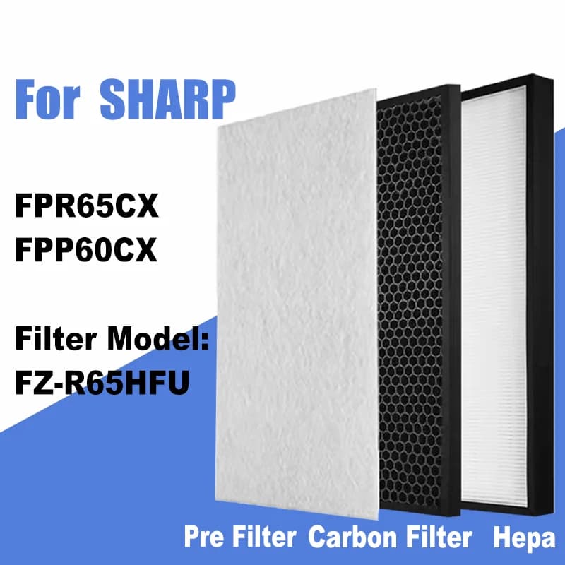 Per Sharp Purificatore D'aria FPR65CX FPP60CX Sostituzione Ture Hepa Filtro Aria a Carbone Attivo FZR65HFU FZ-R65HFU