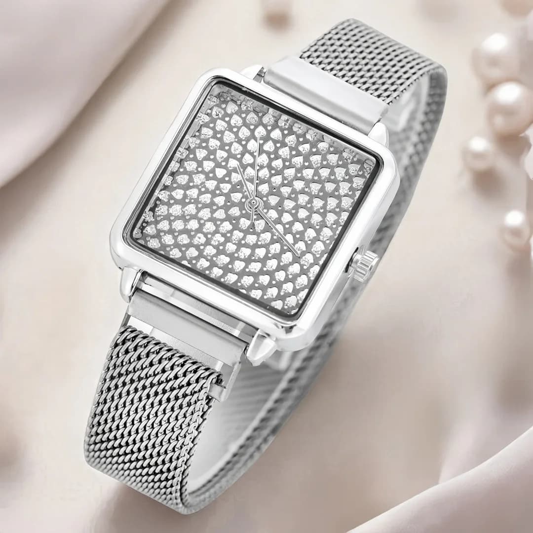 Orologi da donna di lusso Orologi al quarzo quadrati di moda delle migliori marche per donna Cinturino con fibbia magnetica Orologio da donna elegante reloj mujer