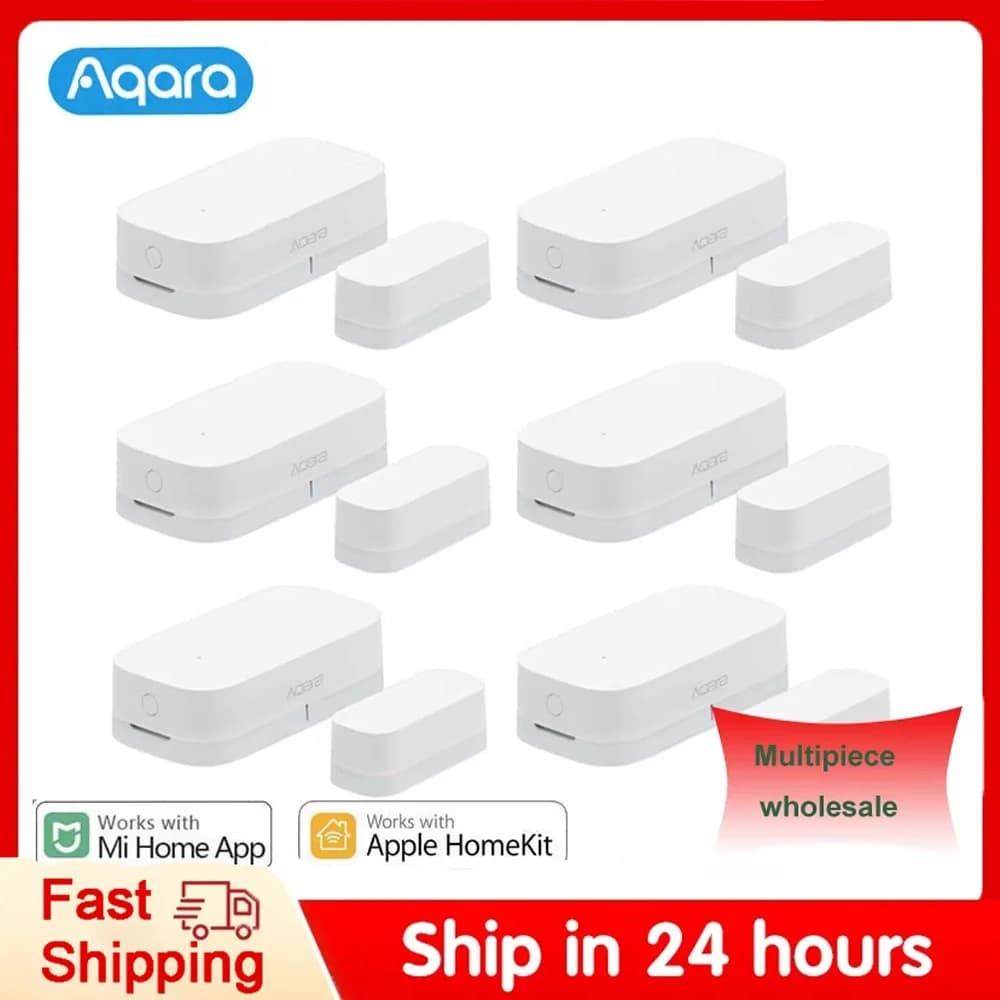Aqara Smart Door Window Sensor Zigbee Connessione wireless Mini sensore porta Funziona con l'APP Mi Home per Xiaomi Smart Home