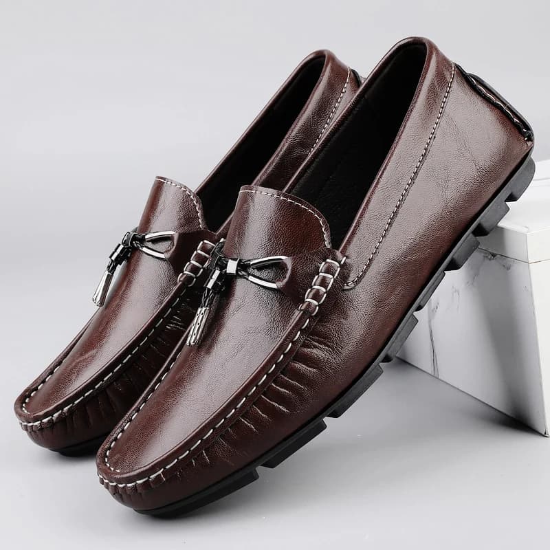 Luxury Brand Tassel Loafer New Leather Shoes Men's New Moccasins Soft Soled Casual Wedding Leather Shoes Business Formal Men's