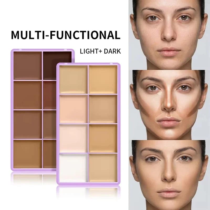 Cream Concealer Palette Full Coverage for Tattoos Scars Dark Spots Cream Concealer Long-Wear Natural Flawless Soft Matte Makeup