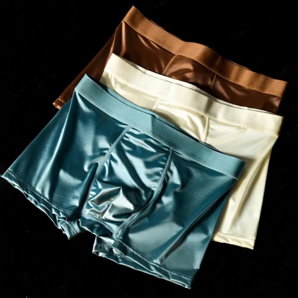 Men Boxer Underwear Breathable Men Underwear Men's Breathable Boxer Underwear Elastic Mid-waist Slim Fit Shorts U-convex Design
