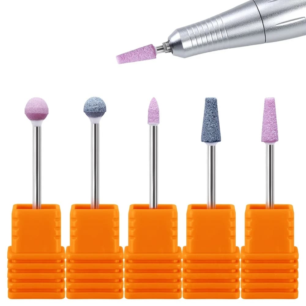 Testina per lucidatura in quarzo per nail art, accessorio per macchina lucidatrice, punta per trapano, strumento per la rimozione di gel e pelle morta, spazzola per la pulizia della polvere per manicure