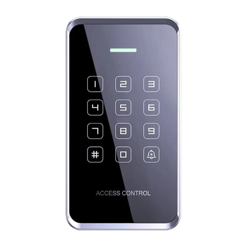 Dual Frequency NFC RFID Access Control Keypad Backlight Touch Screen 1000 Users Capacity Waterproof Wiegand Card Reader
