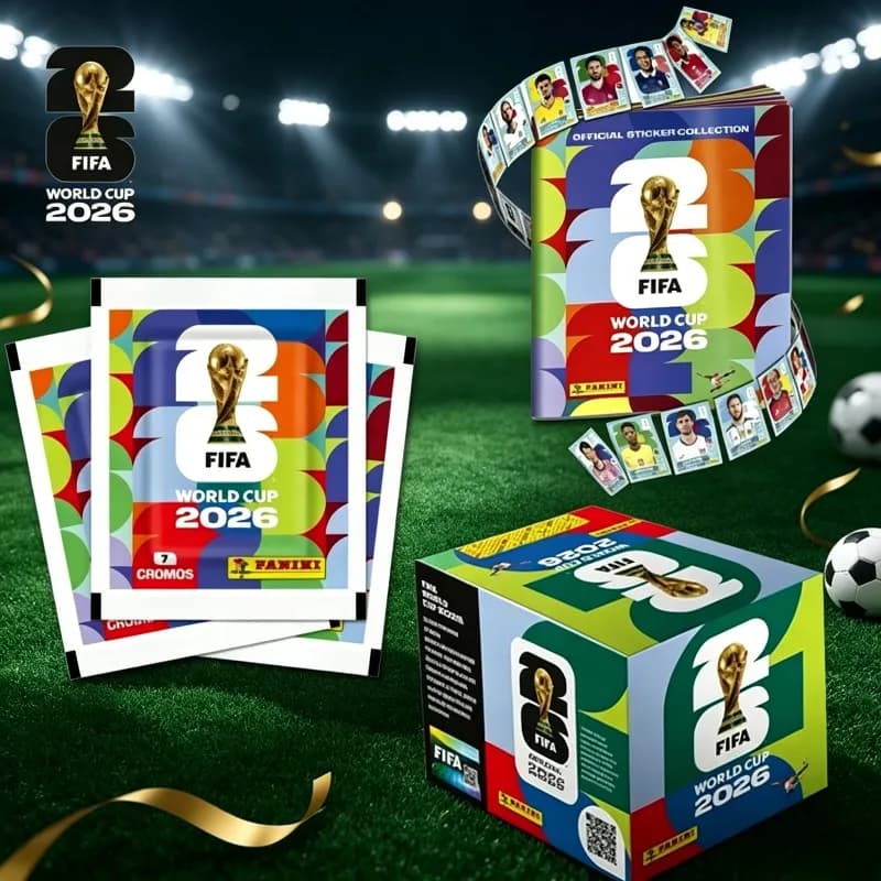 2026 FIFA World Cup Panini Collectible Sticker Boxes, Factory Sealed Football Star Stickers, Sports Collectibles for Fans @