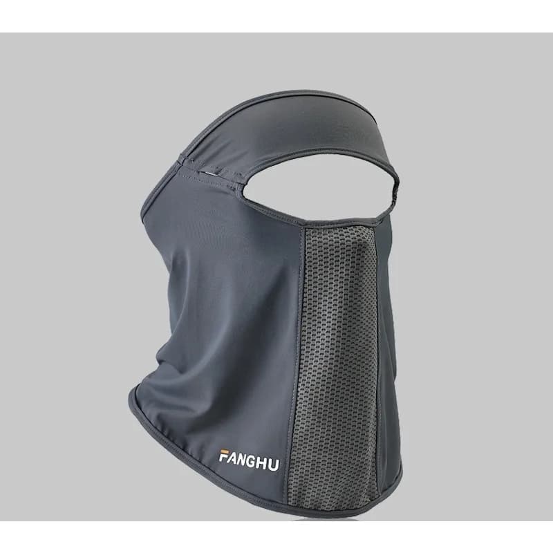Nuova Maschera Viso Gini per Sport Estivi, Sciarpa con Cordino per Orecchie, Protezione Collo Anti-UV, Maschera Solare in Seta Ghiacciata con Foro per Occhiali