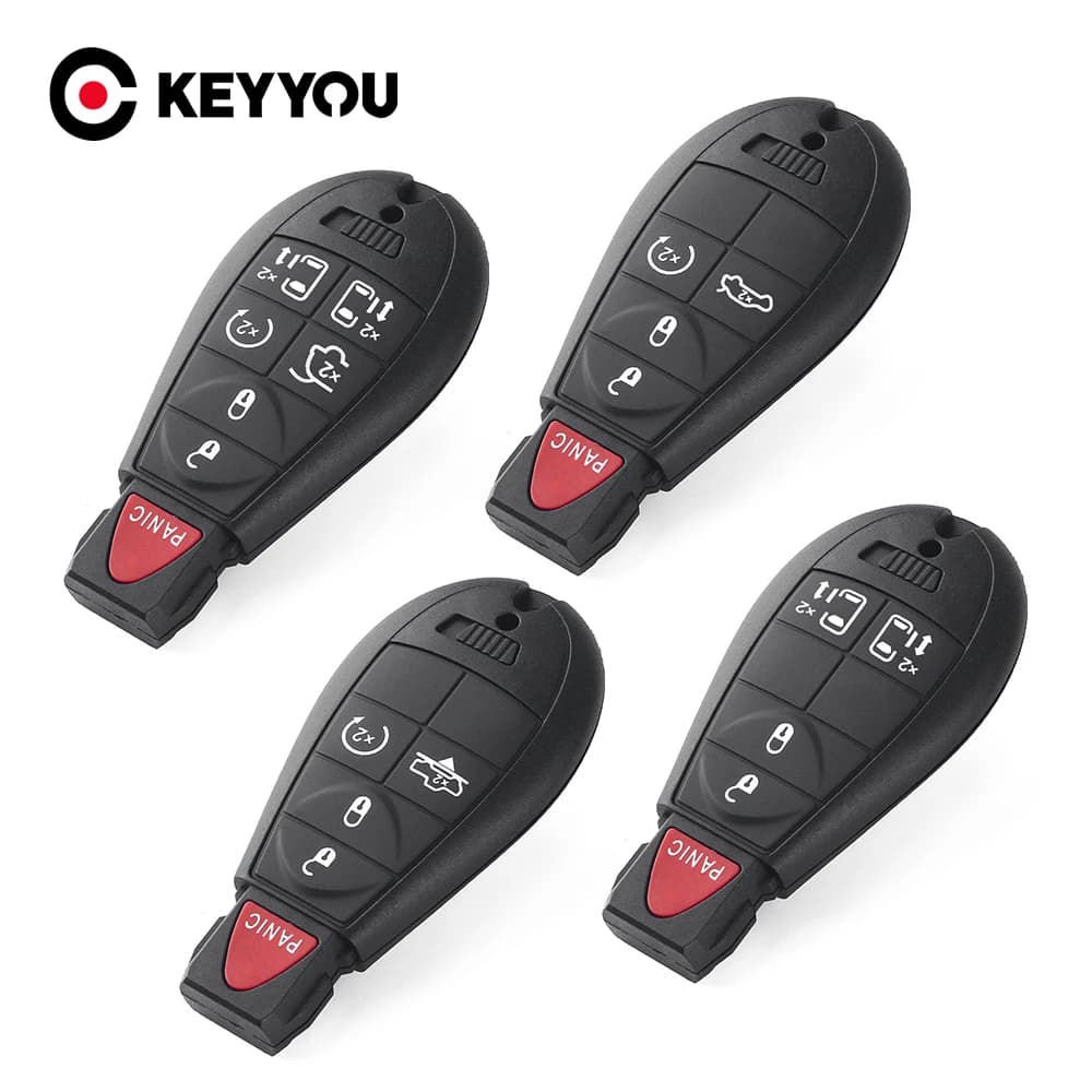 KEYYOU per Jeep Grand Cherokee Chrysler 300 Town Country Dodge Challenger Charger Journey Remote Csr Key Shell 2/3/4/5/6/7BNT