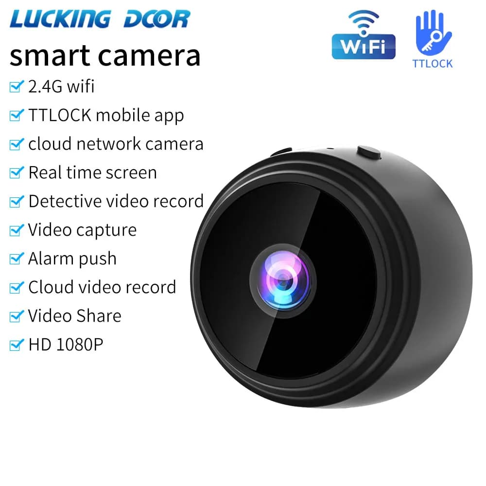 TTLOCK Wifi Nework Camera Wireless Webcam Security camera IP Night vision Mobile HD 1080P Video surveillance Camra Smart Home