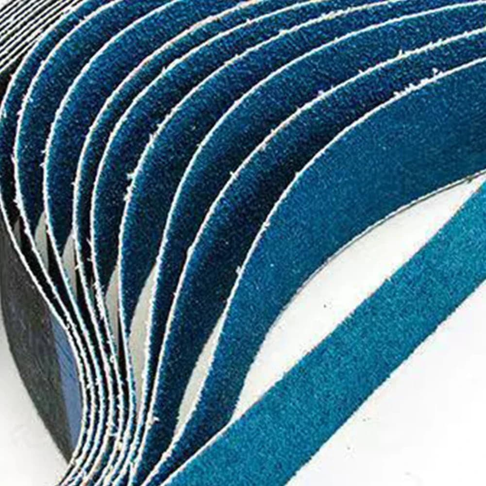 50*915mm zirconium corrugated abrasive tapes with blue grain 40/60/80/120 for soft/black steel polishing