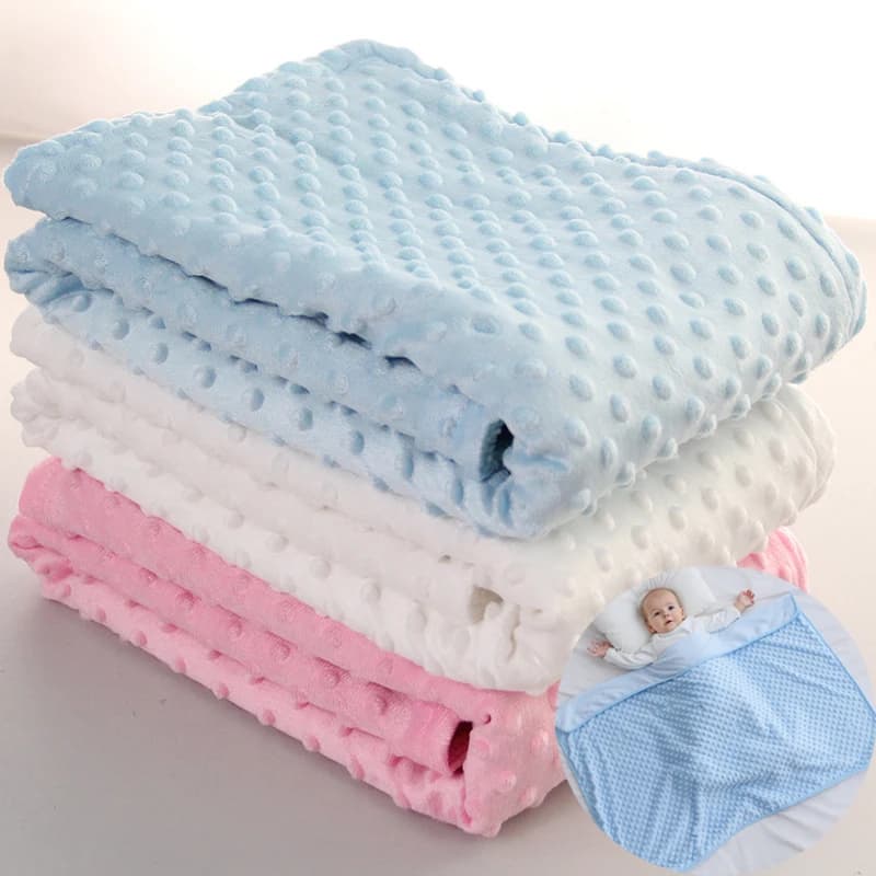 Coperta invernale solida per bambini e fasce per neonato Coperta termica in morbido pile Biancheria da letto per bambini Trapunta calda Biancheria da letto per neonati Swaddle Wrap