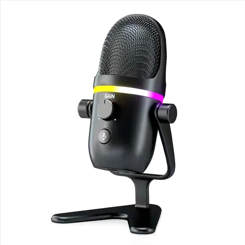 BTLIFE-USB Condenser Microphone RGB Esports Gaming Microphone Table Microphone Computer Recording Microphone