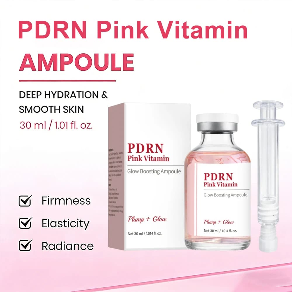 Ampoule Intensiva Illuminante PDRN, Siero Viso con Peptidi di Rame e Vitamina B12, Collagene, Multi-Peptidi e 10 Acidi Ialuronici