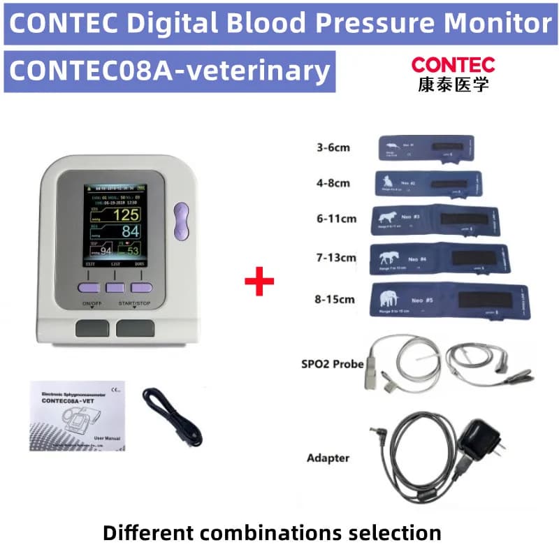 Veterinary Electronic Pressure Monitor CONTEC08A for Digital Blood Pressure Monitor for Veterinary Use Pets Dog Cat Horse etc