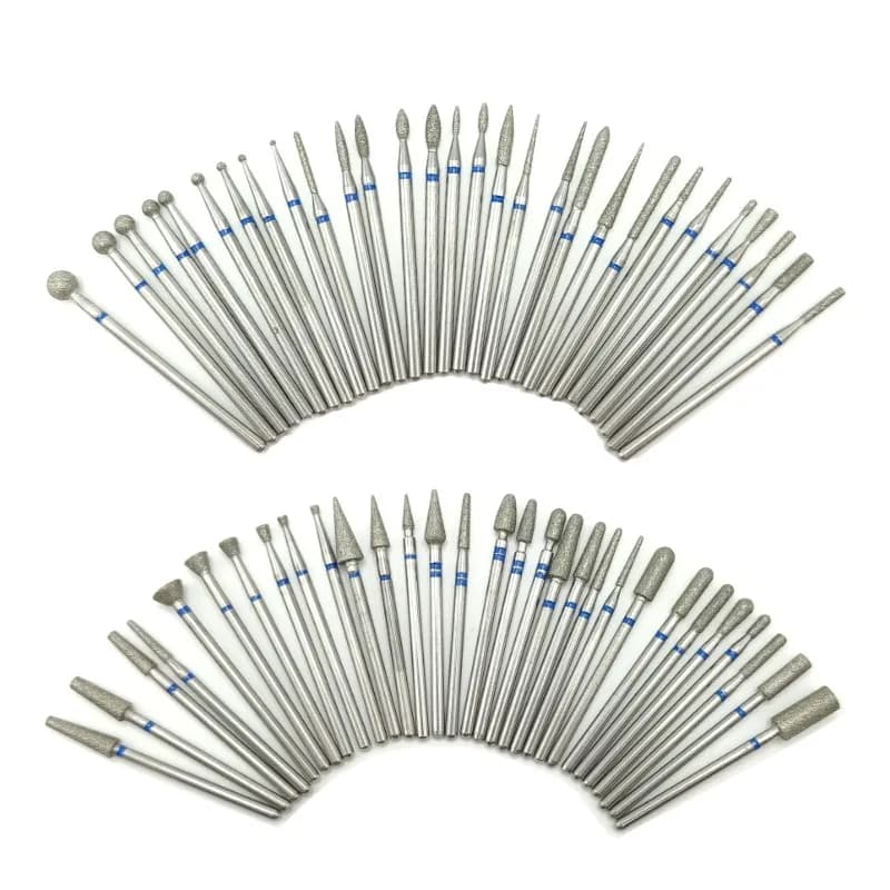 61 Types Diamond Nail Drill Bit Nail Manicure Table Ony Clean Nail Safety Bit Nail Drill Machine Accessories Remove Skin Tools