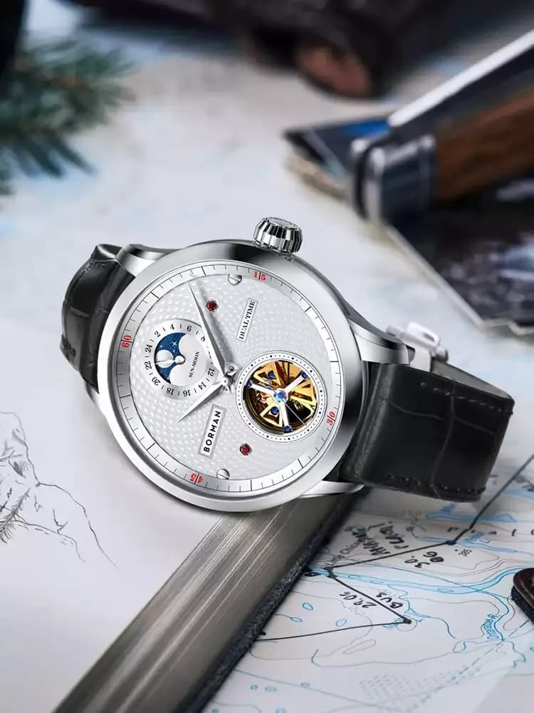 BORMAN Genuine Watch Men's Mechanical Watch Fully Automatic Famous Brand Waterproof Brand Famous Watch Hollow