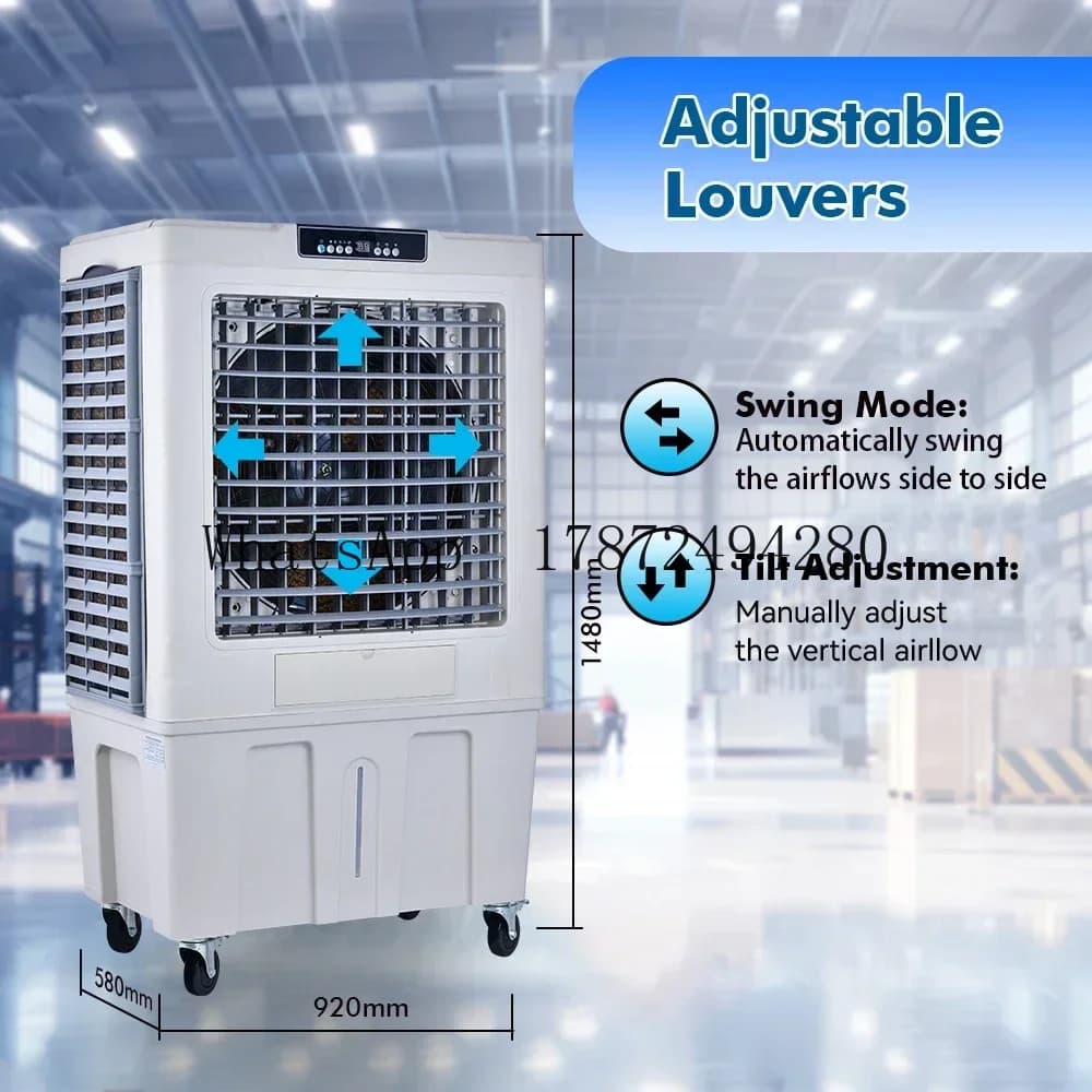 Smart 20000m3/h Ventola di raffreddamento elettrica Climatizador Evaporativo Ventilatore industriale esterno Climatisation Cooler Evaporatore