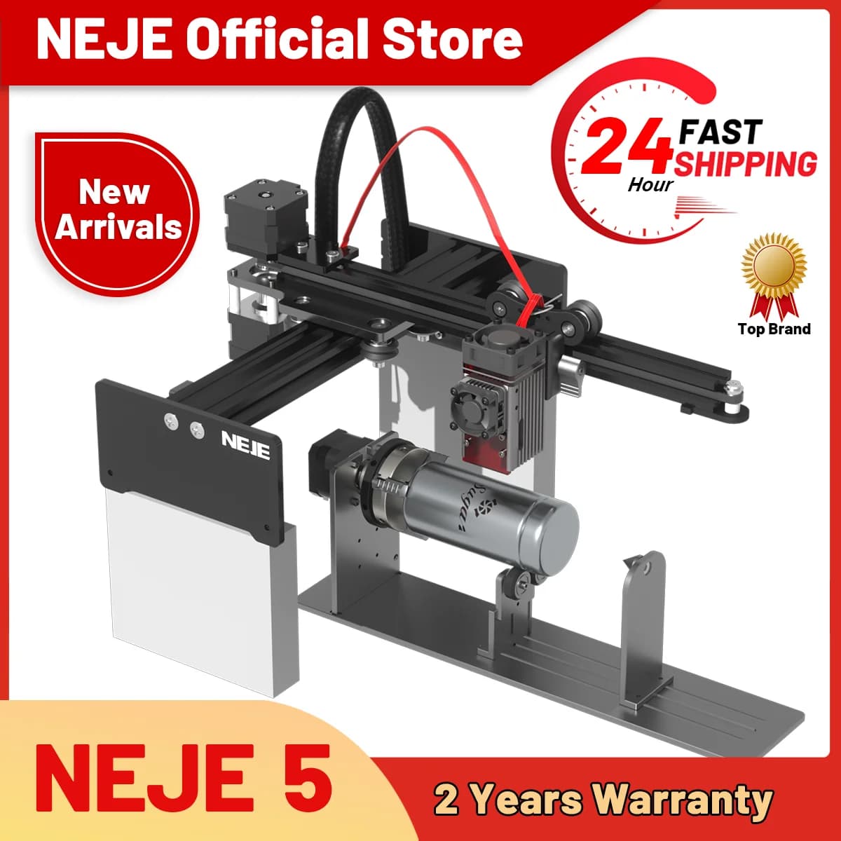 Incisore laser portatile NEJE 5, macchina per incisione laser CNC da tavolo 170*180 mm, controllo tramite app WIFI per acrilico, legno, vetro, ceramica, fai da te