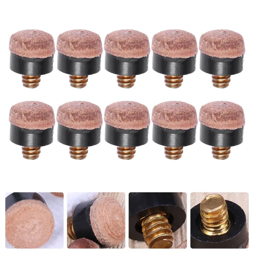 20 Pezzi Punte per Stecca da Biliardo Stile Americano, Punte di Ricambio Dure Avvitabili per Accessori per Stecche da Biliardo