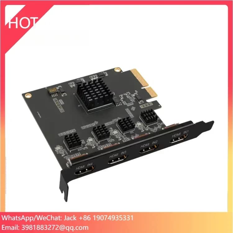 ACASIS Dropshipping Scheda di acquisizione video a 4 canali per giochi PCIe 1080p60 Vmix OBS Streaming