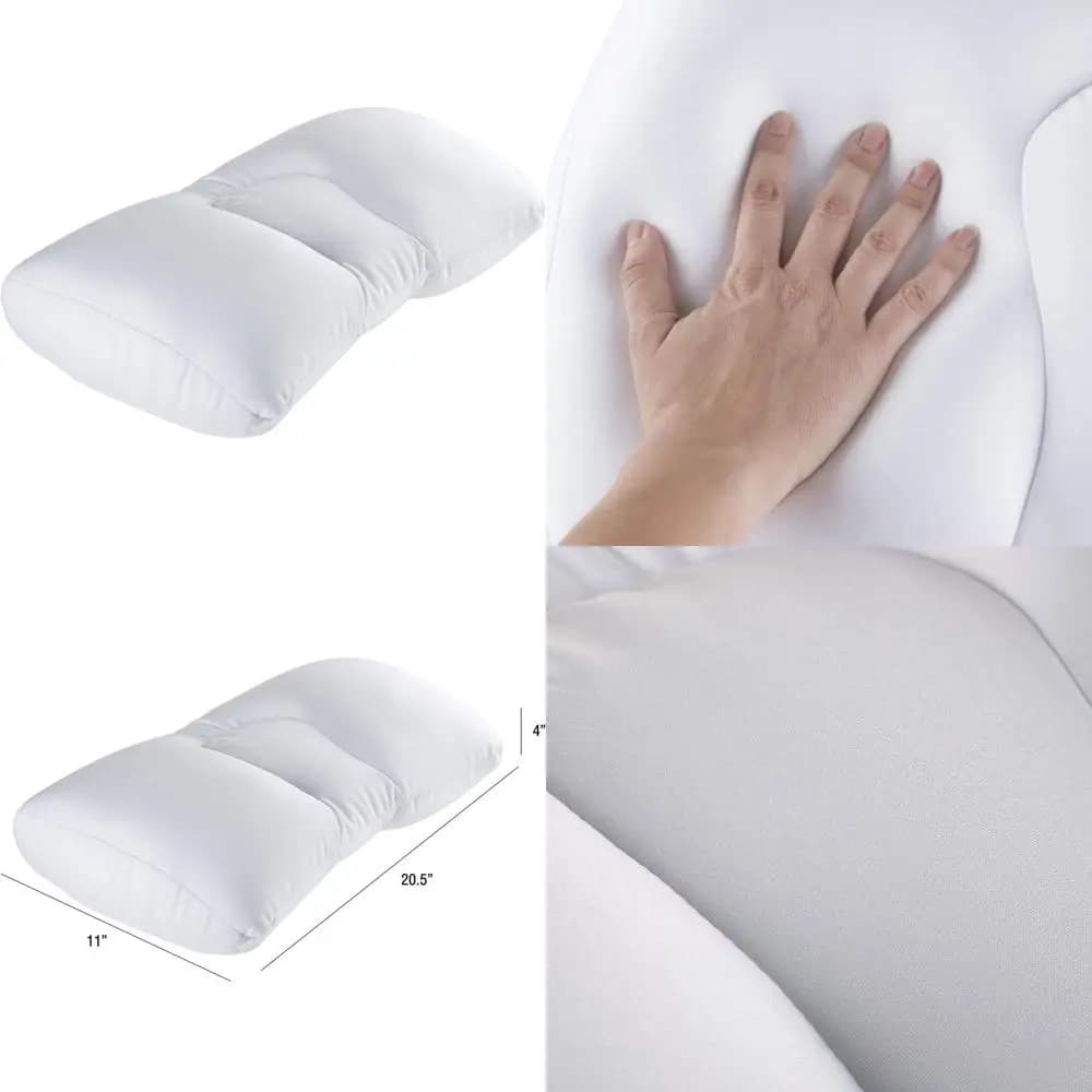 Ergonomic Cushion Modeller for Temperature Control and Neck Support - Ideal for Sleeping and Traveling (Bianco)