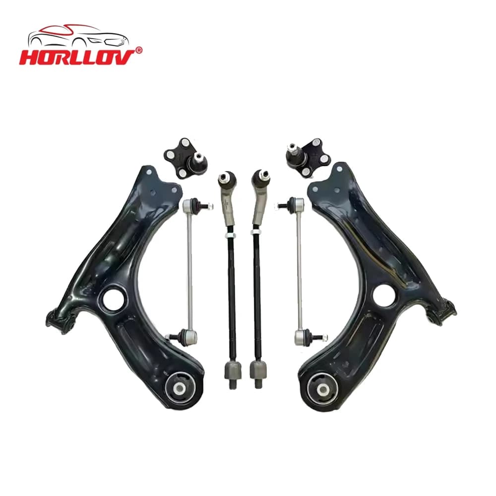 Kit di ricambi auto di alta qualità da 10 pezzi Kit braccio di controllo giunto sferico con estremità tirante per VW Santana OE 6RD407152A
