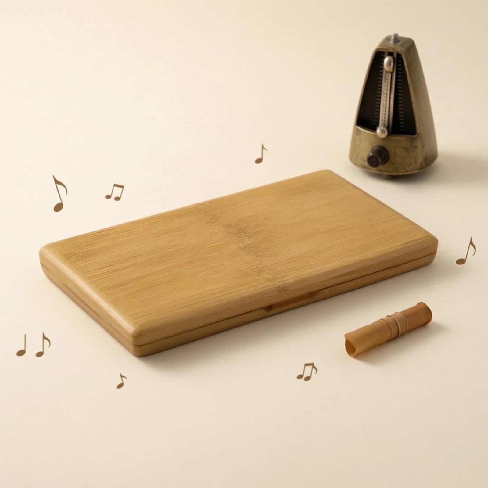 Bamboo Mouthpiece Accessory Case Wooden Mouthpiece Accessory Case Storage Box Protective Case Hinged for Saxophonists, Travel