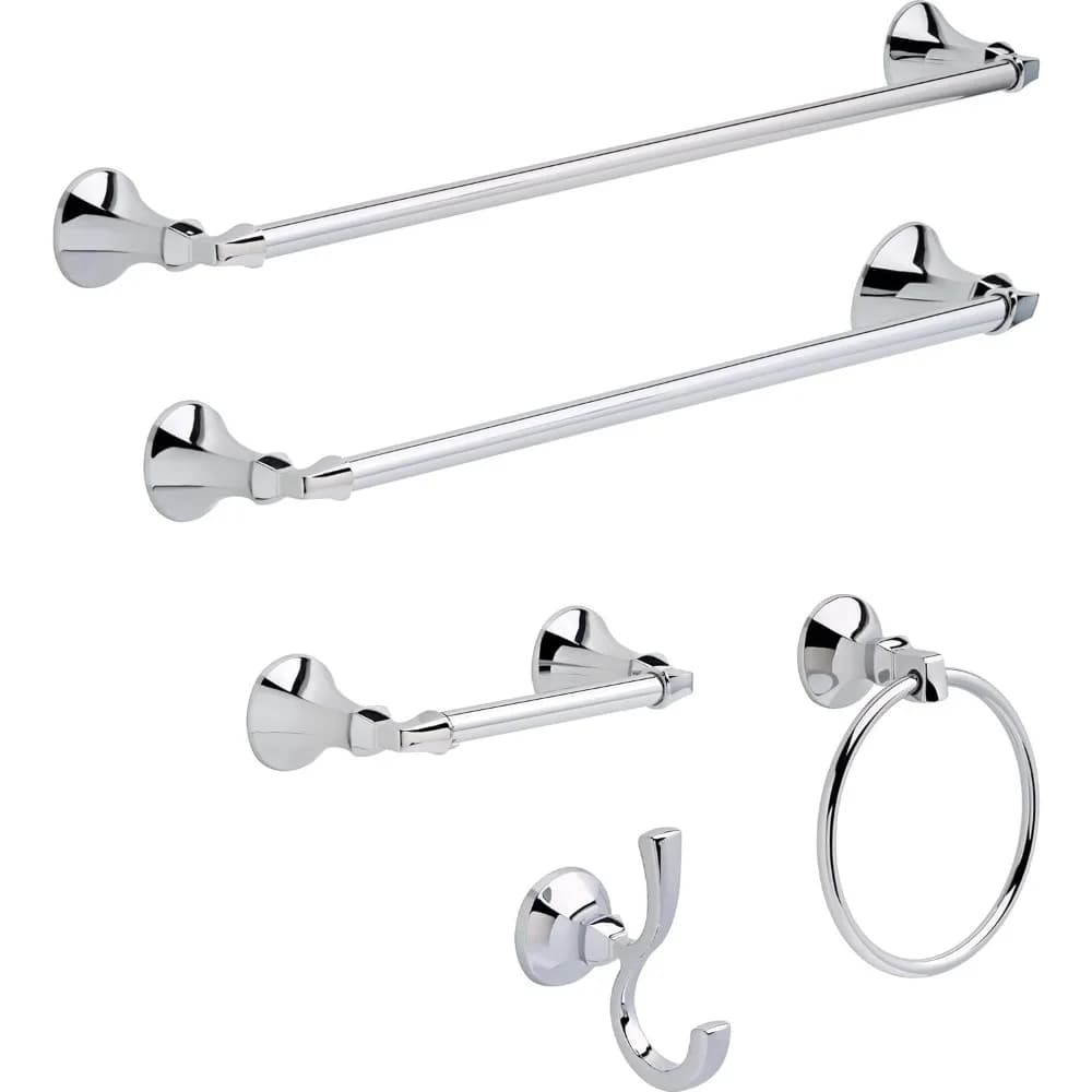 Portasciugamani da 24'' in cromo lucido per bagno - Portasciugamani durevole da parete con facile installazione