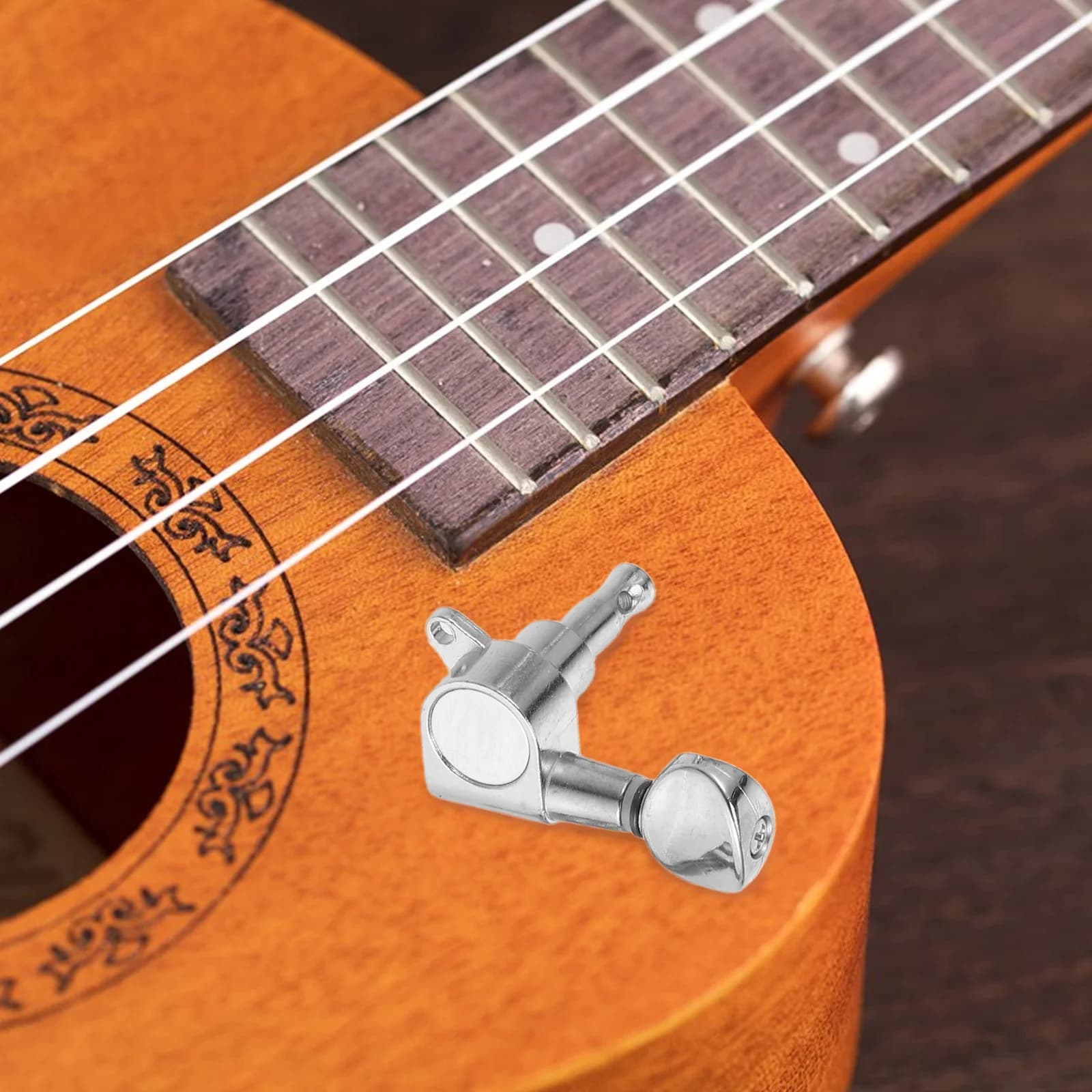 4 pezzi chiusi ukulele macchina testa sintonizzatori paletta sintonizzazione manico in resina sintetica picchetto