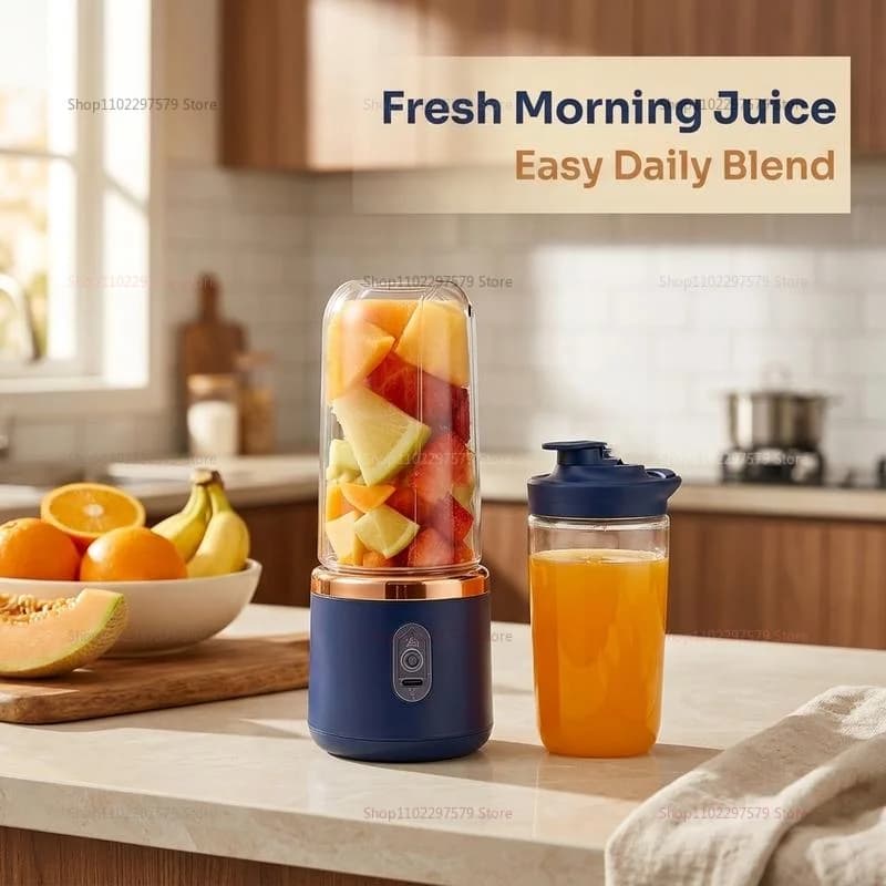 400ML Fruit Electric Juicer Food Milkshake Mixer Machine Portable Juicer Maker Double Cup Multifunction Household Blender