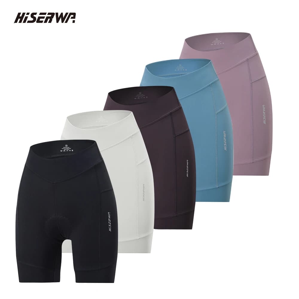 Pantaloncini da Ciclismo Estivi HISERWA per Donne, Imbottitura 6 Ore, Alta Qualità, Shorts MTB, Pantaloni da Downhill, Pantaloncini Casual da Ciclismo
