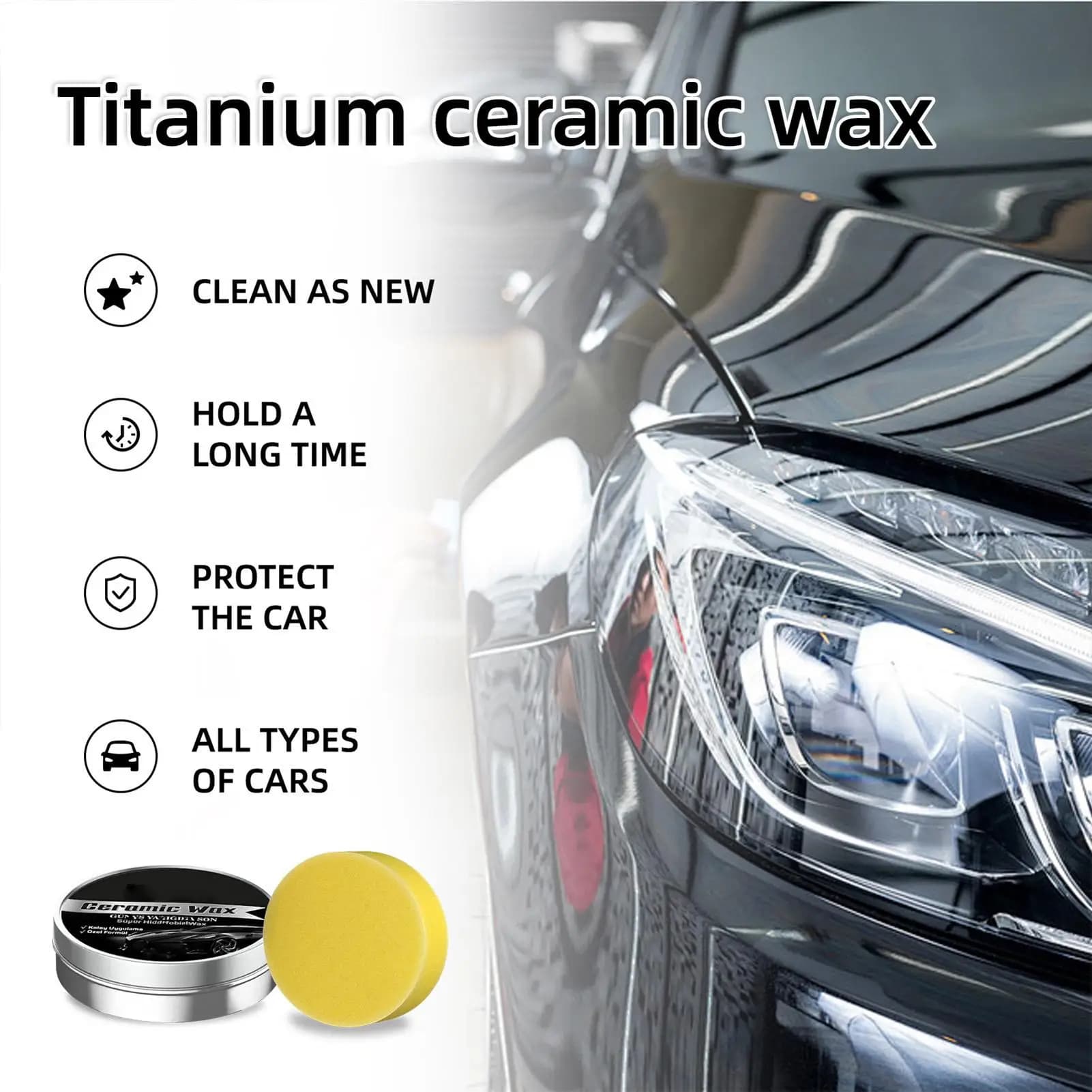 Cera ceramica per auto, ripristinatore della vernice, riparazione graffi, pasta di cera antipolvere per auto, lucidante per rimozione graffi veicoli, lucidanti per auto
