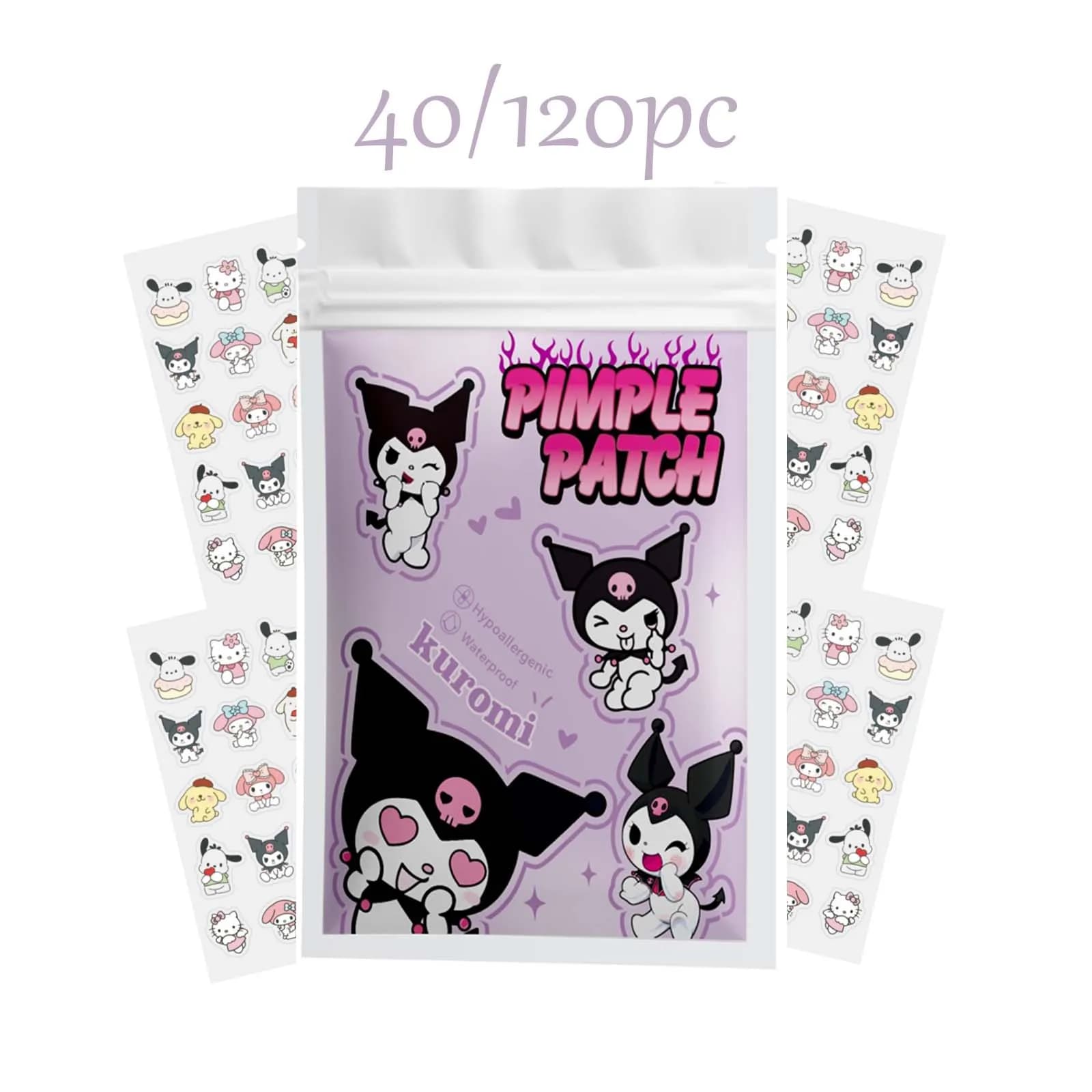 40/120PCS Soft Cartoon Hello Kitty Spot Patches, Adorable Clear Hydrogel Blemish Cover