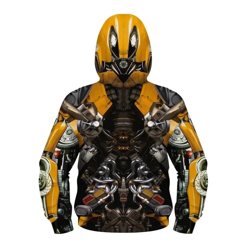 ♥ Costume di Halloween per Cosplay Autobots Bumblebee, Giacca con Cappuccio e Cerniera per il Nuovo 2026 Topspeed Cos