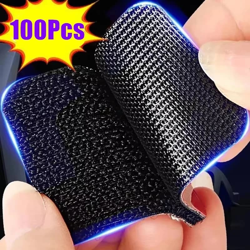 Forte nastro velcro doppio autoadesivo Nastro biadesivo extra nero per attaccare l'organizzazione e lo stoccaggio degli strumenti