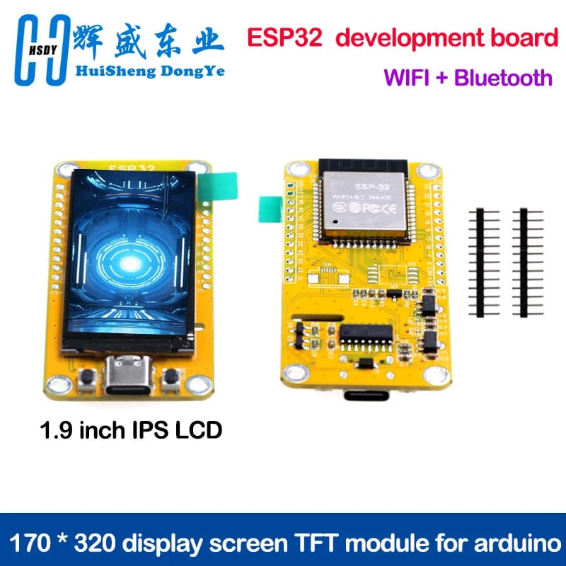 ESP32 HMI 4M Flash for LVGL WIFI and Bluetooth CH340 1.9 "170*320 Smart Display Screen 1.9 inch IPS LCD TFT Module
